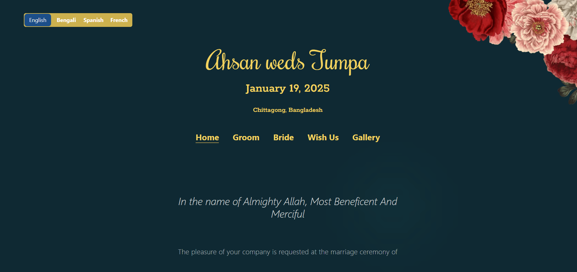 Wedding Website